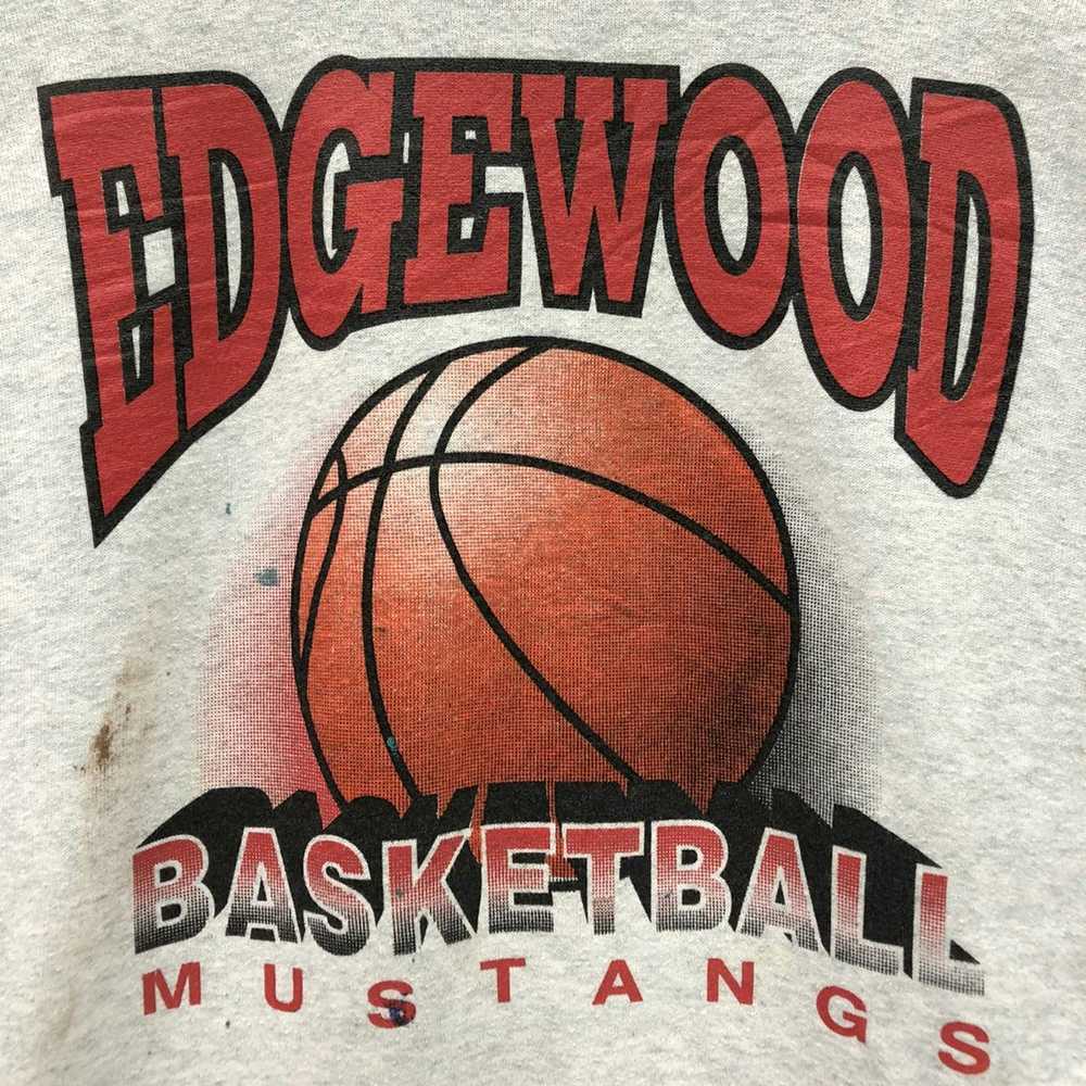 Vintage Edgewood Basketball Mustangs Sweatshirt - image 3