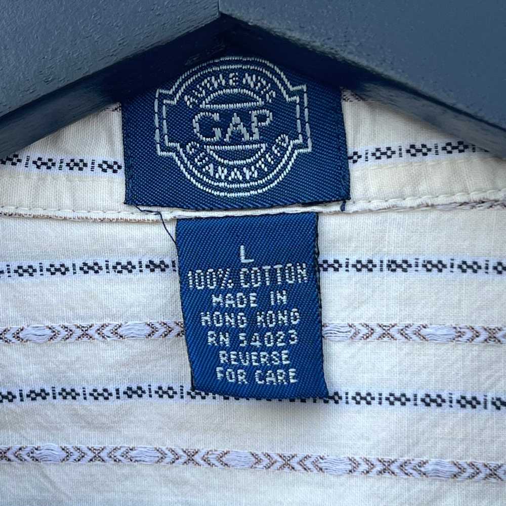 Gap Vintage Gap Button Up, Off White, Navy, Gray,… - image 6