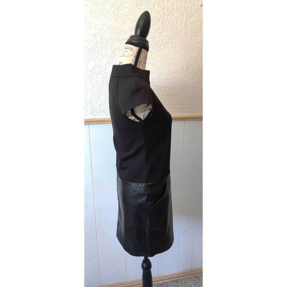Cynthia Steffe Genuine Leather Black Mini Dress S… - image 2