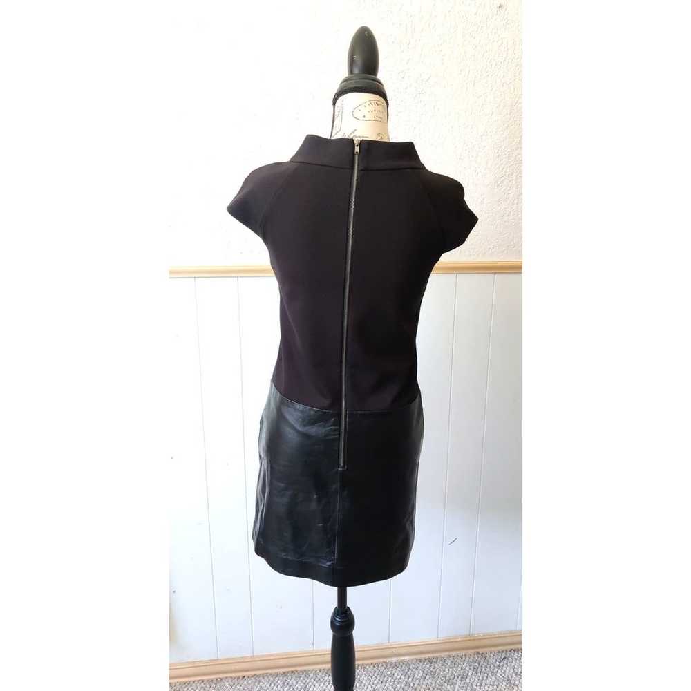 Cynthia Steffe Genuine Leather Black Mini Dress S… - image 3
