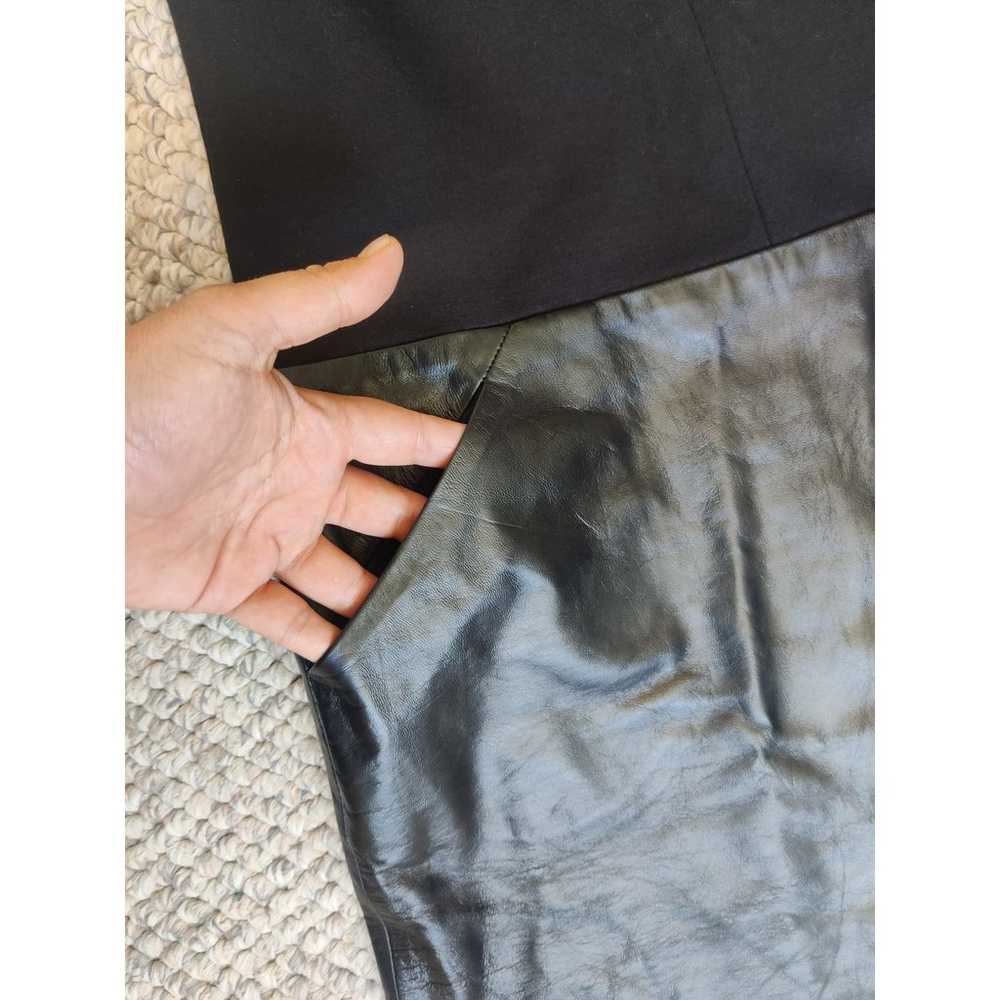 Cynthia Steffe Genuine Leather Black Mini Dress S… - image 8