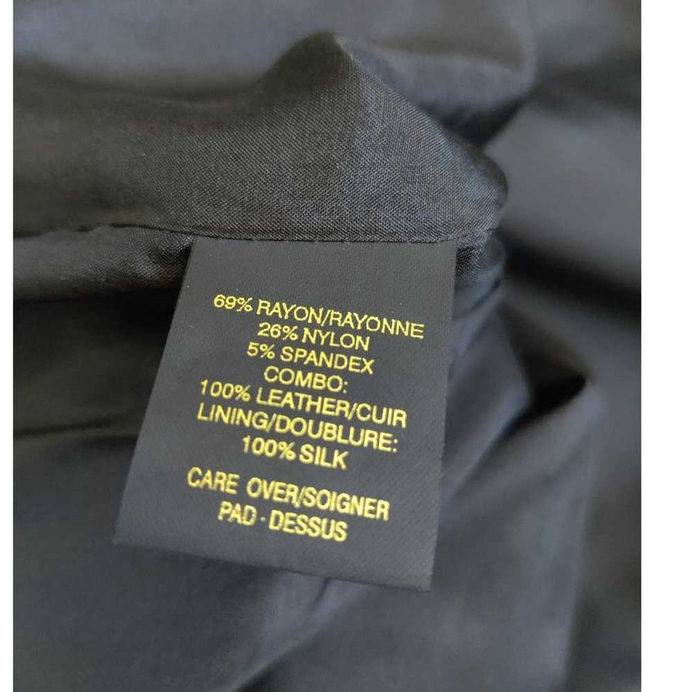Cynthia Steffe Genuine Leather Black Mini Dress S… - image 9