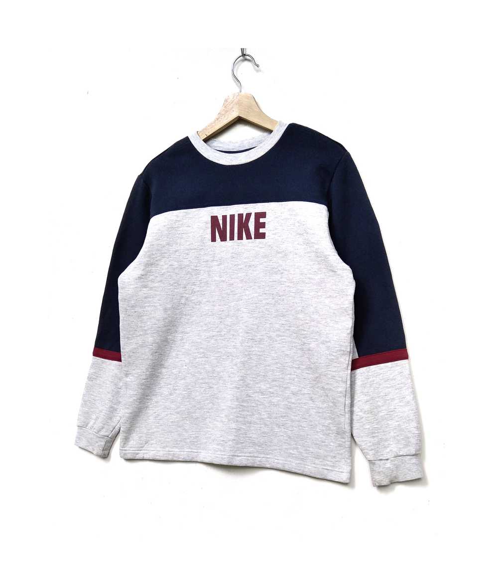 Vintage Nike Block Logo Men/Kids Longsleeve Knitw… - image 2