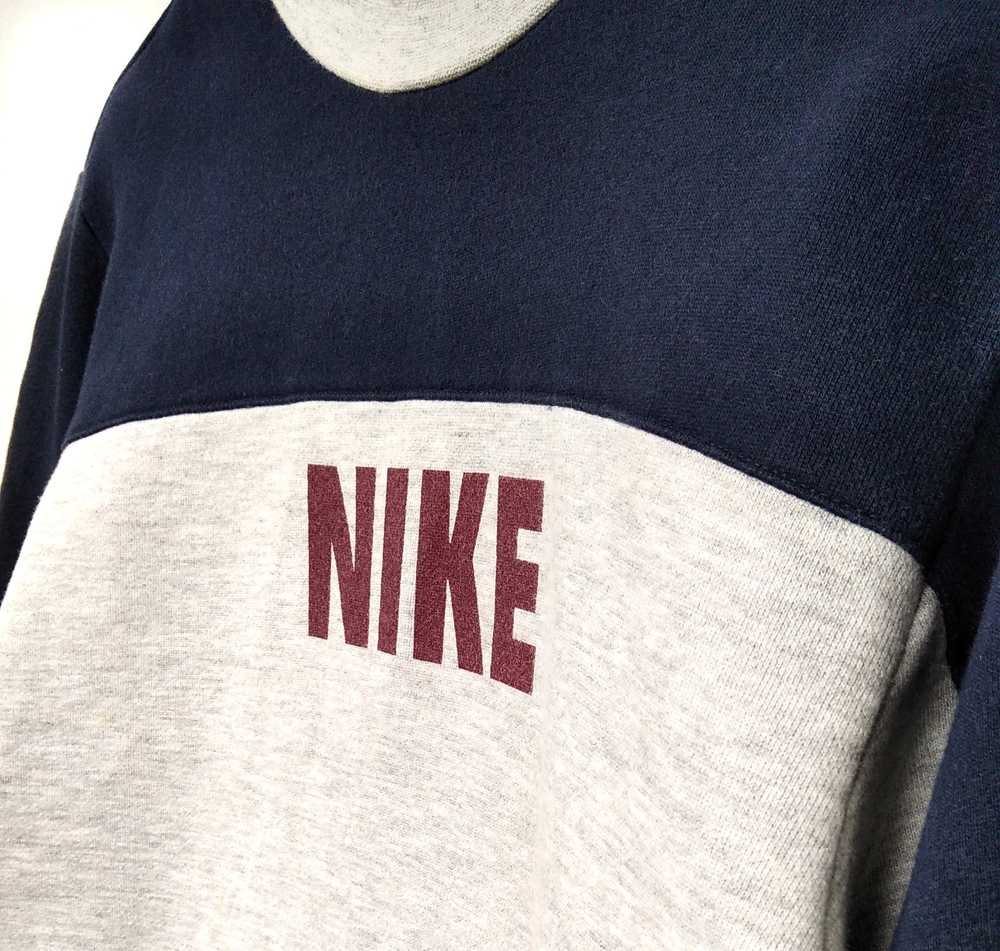 Vintage Nike Block Logo Men/Kids Longsleeve Knitw… - image 5