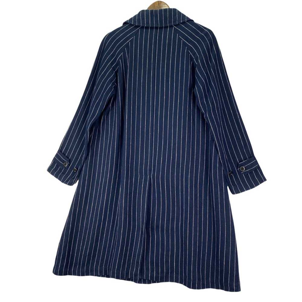 45Rpm Double Breasted Stripes Linen Long Coat Jac… - image 12