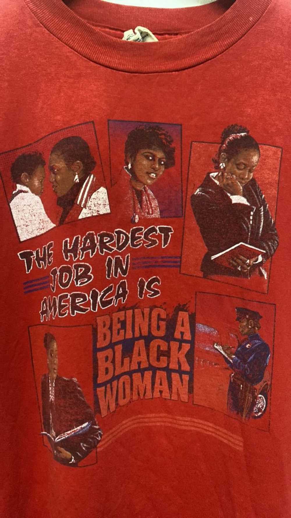 Vintage Being A Black Woman Tshirt The Hardest Jo… - image 1