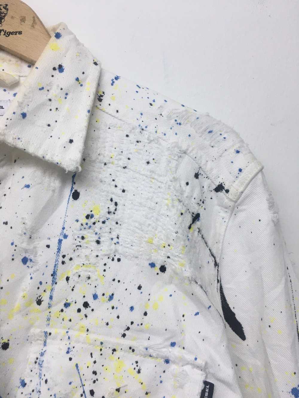 Diesel Distressed Painted Denim jacket - image 12