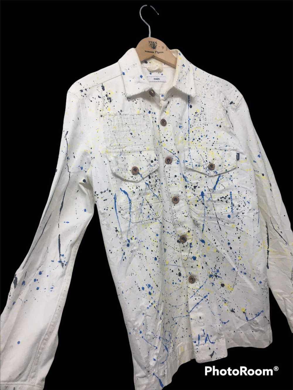 Diesel Distressed Painted Denim jacket - image 3