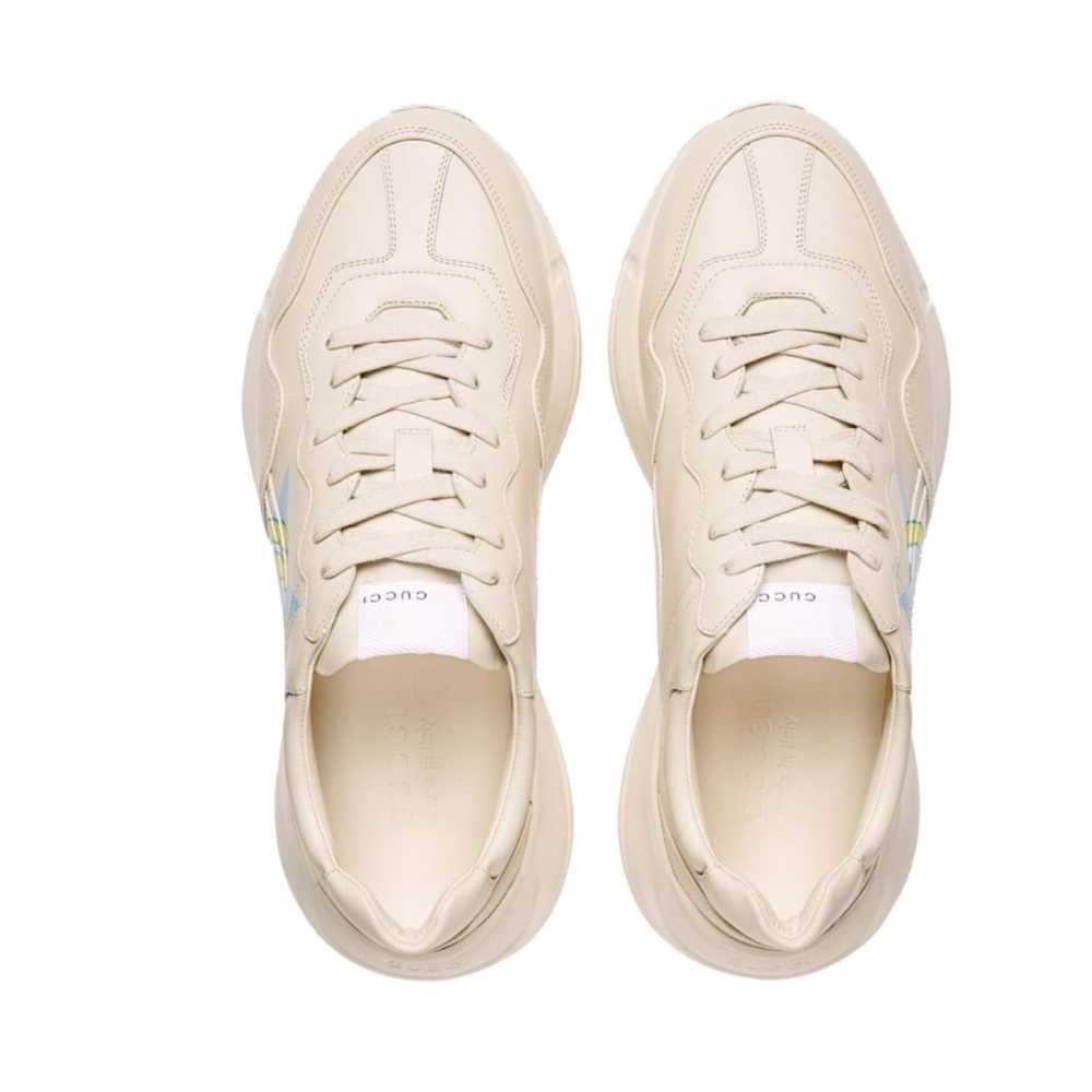 GUCCI Rhyton leather low trainers - image 2