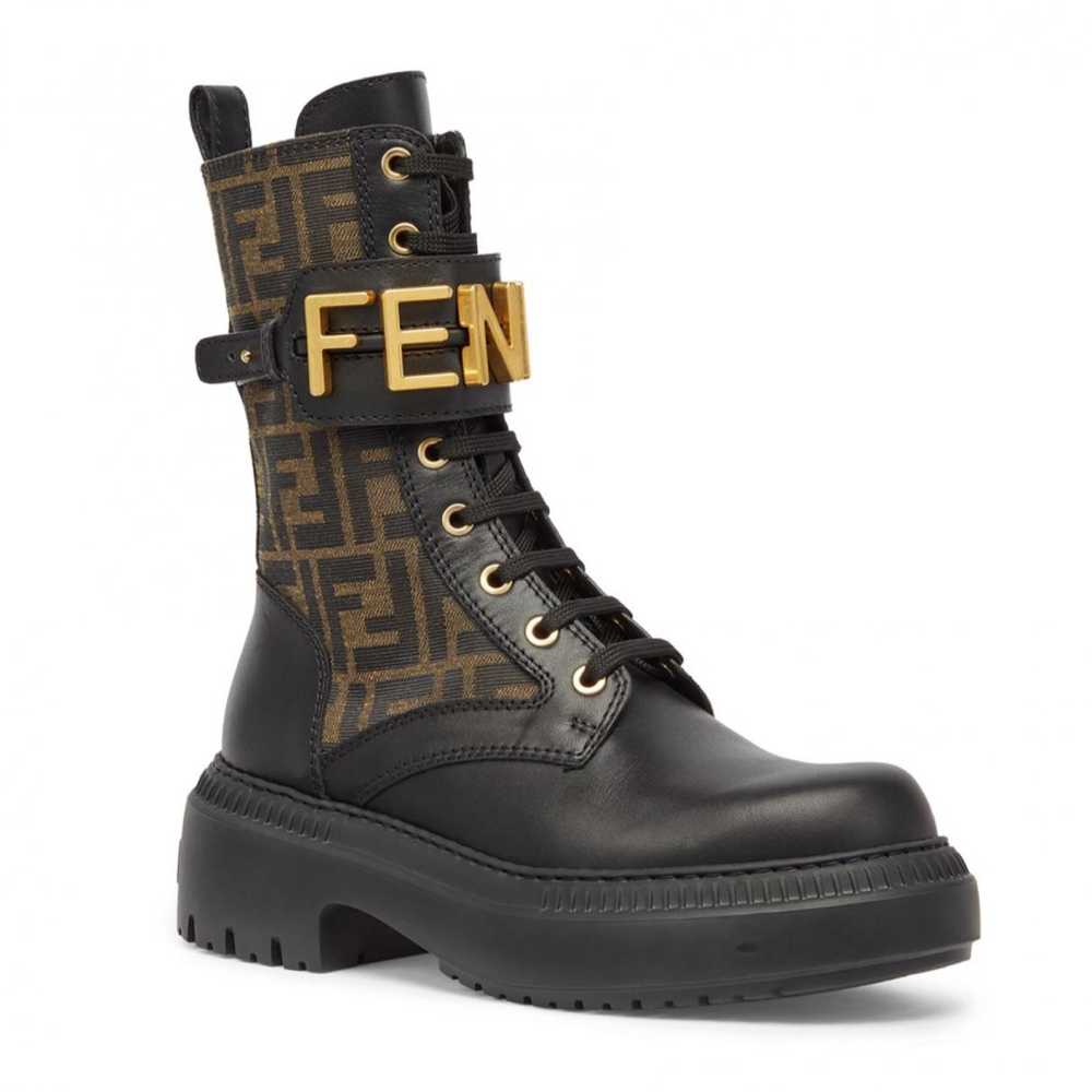 FENDI Leather biker boots - image 3