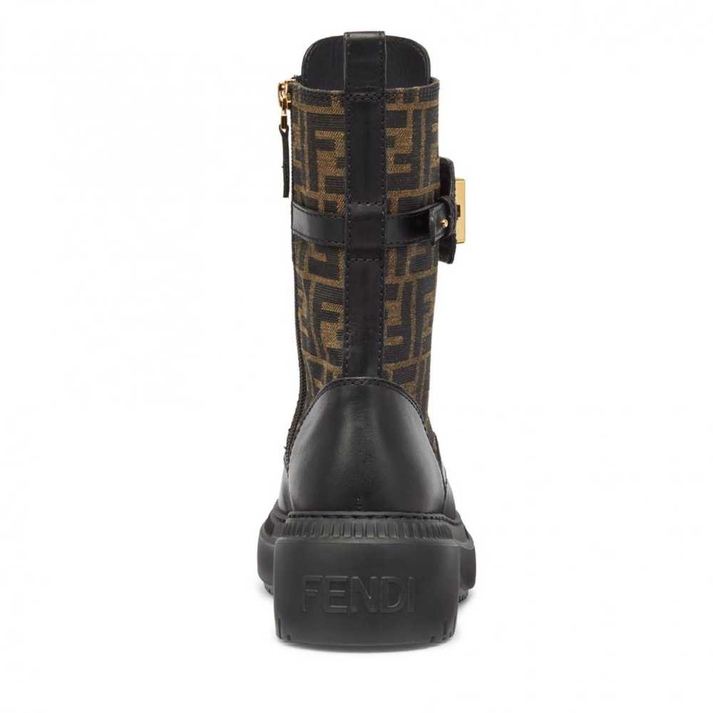 FENDI Leather biker boots - image 4