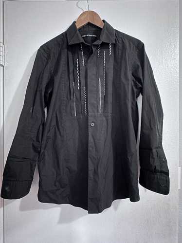 Issey Miyake Black Issey Miyake Button Up with ru… - image 1