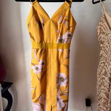 Ted Baker Yellow Flower Dress 0