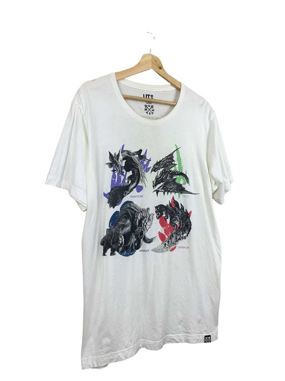 Monster hunter x uniqlo white t-shirt - image 2