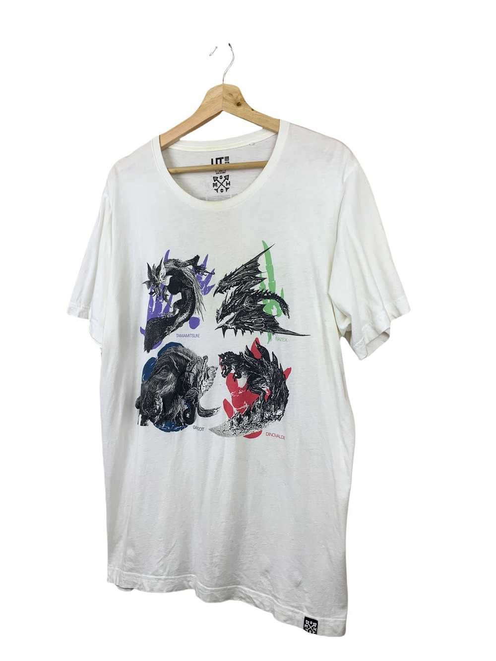 Monster hunter x uniqlo white t-shirt - image 3