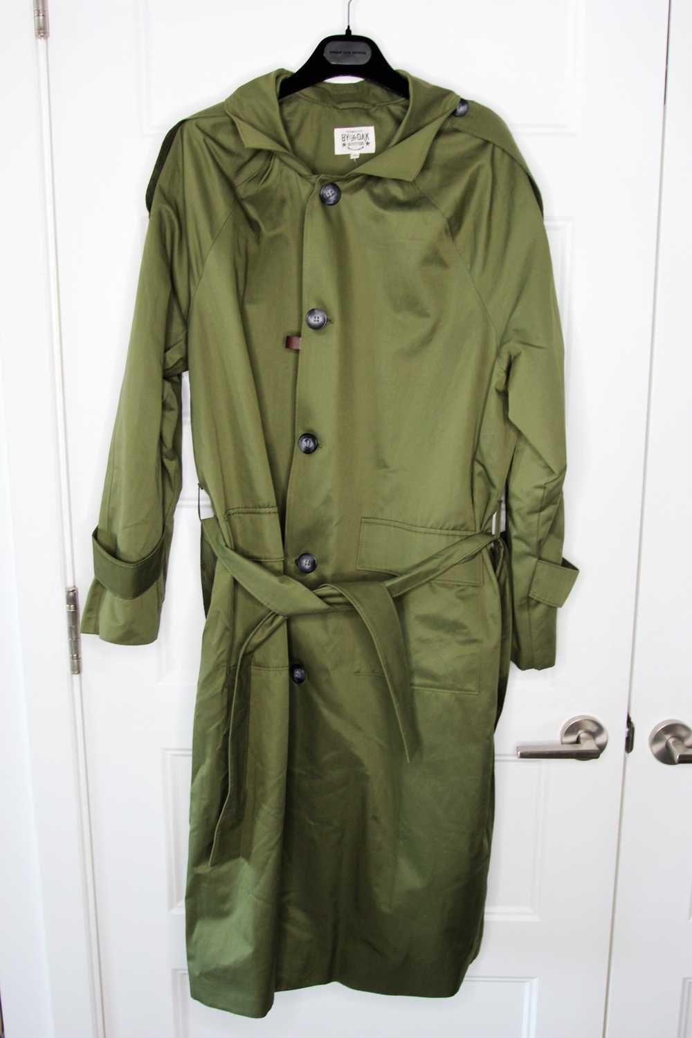 BNWT SS23 BY THE OAK BELTED LONG TRENCH COAT XL - image 2
