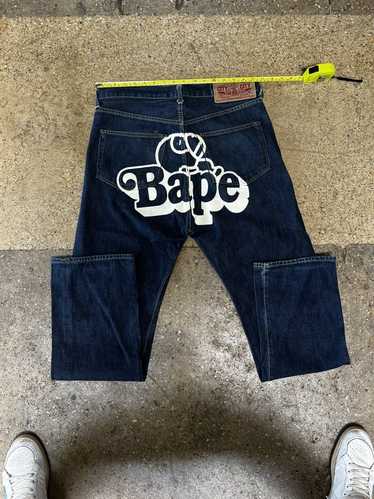 A BATHING APE® Kids Baby Milo 10oz Denim Pants | Bape