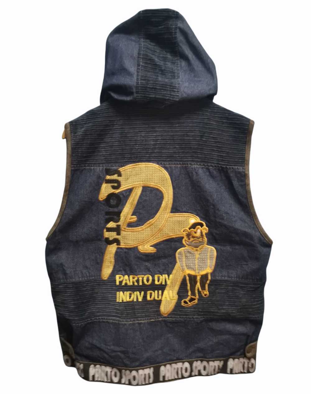 Porto Sports Denim Jacket Sleeveless With Hoodie - image 4