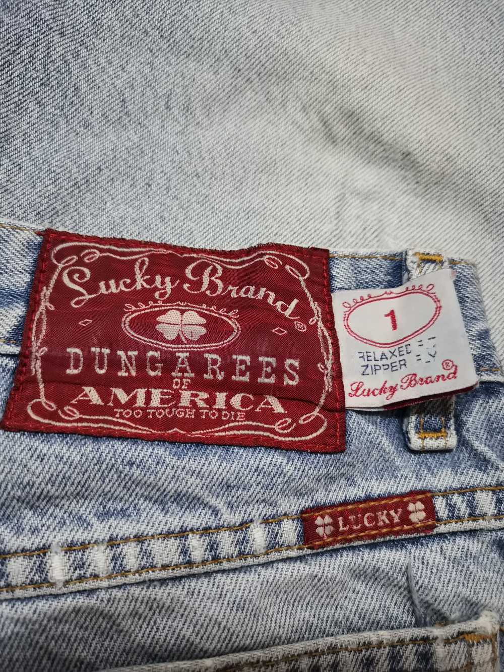 Vintage Lucky Brand Dungarees Of America Distress… - image 5