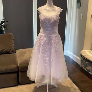 Lace Wedding Dress with Corset Back NWOT - image 1