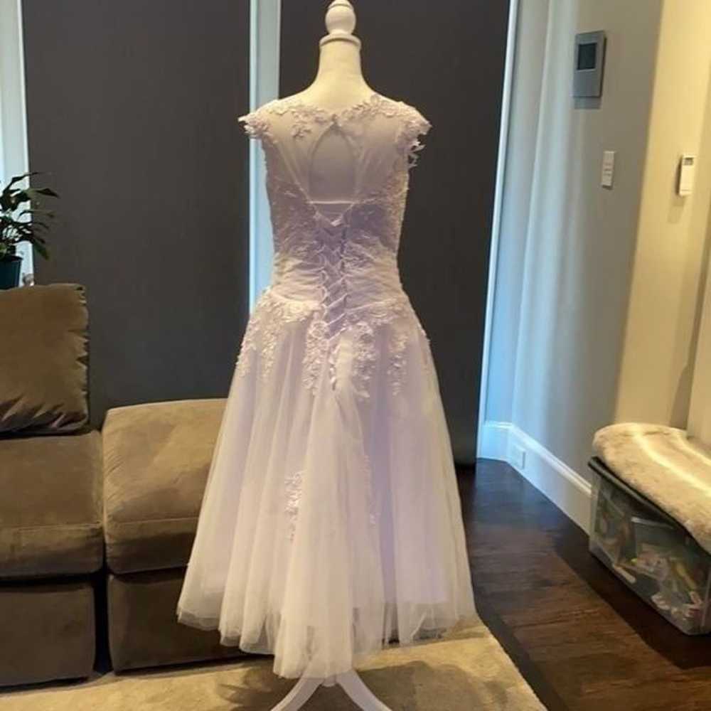Lace Wedding Dress with Corset Back NWOT - image 4