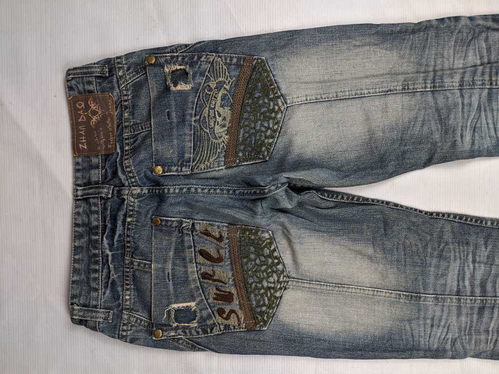 ZHAN DAO distressed denim like kapital design - image 11