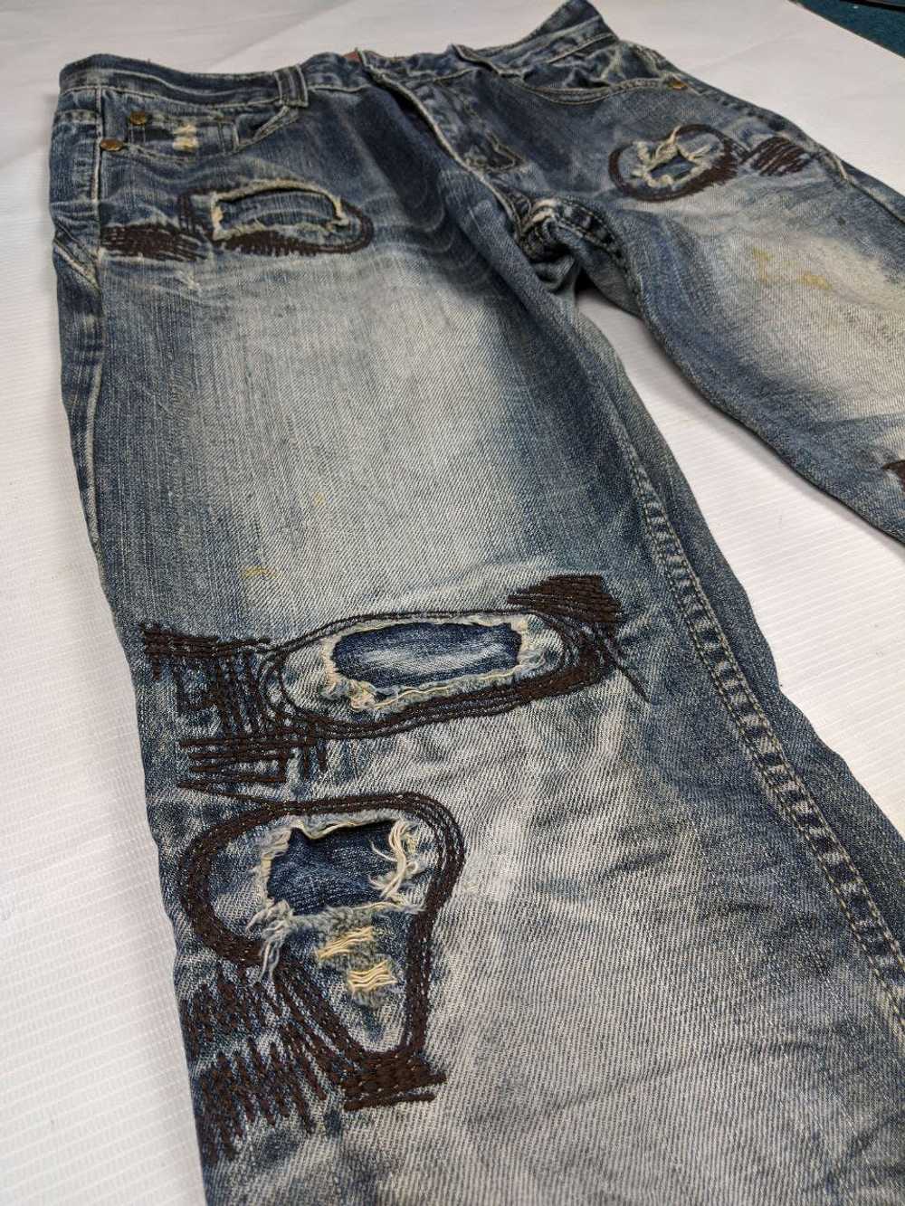 ZHAN DAO distressed denim like kapital design - image 6