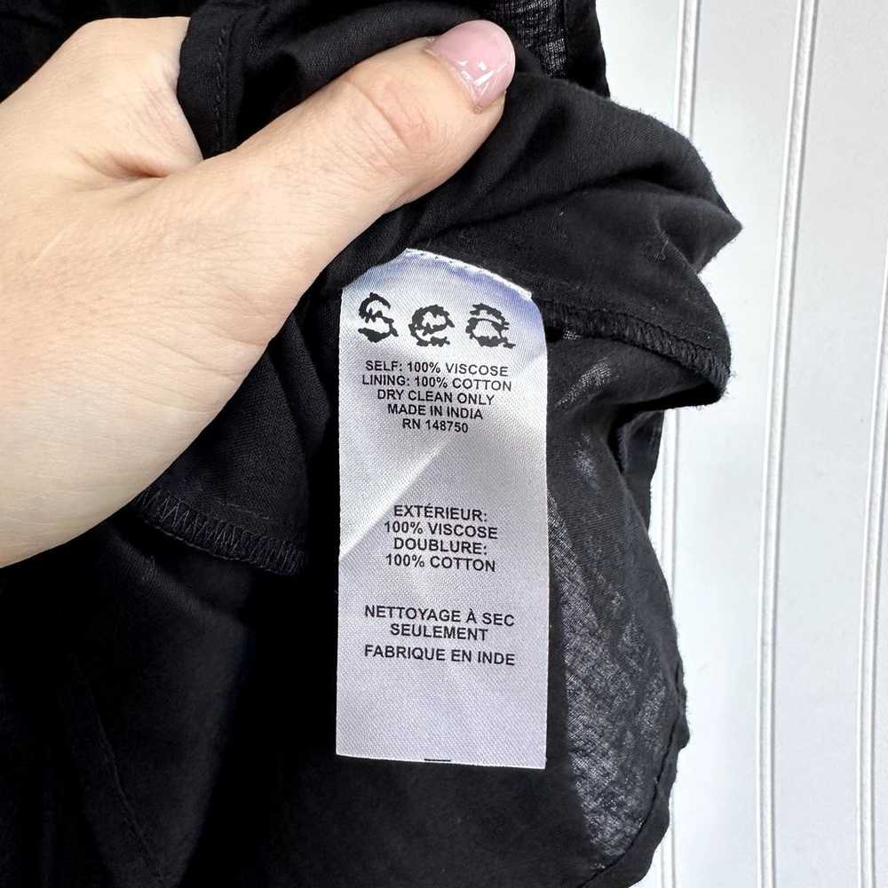 SEA New York Black Viscose Ruched Midi Dress Puff… - image 3