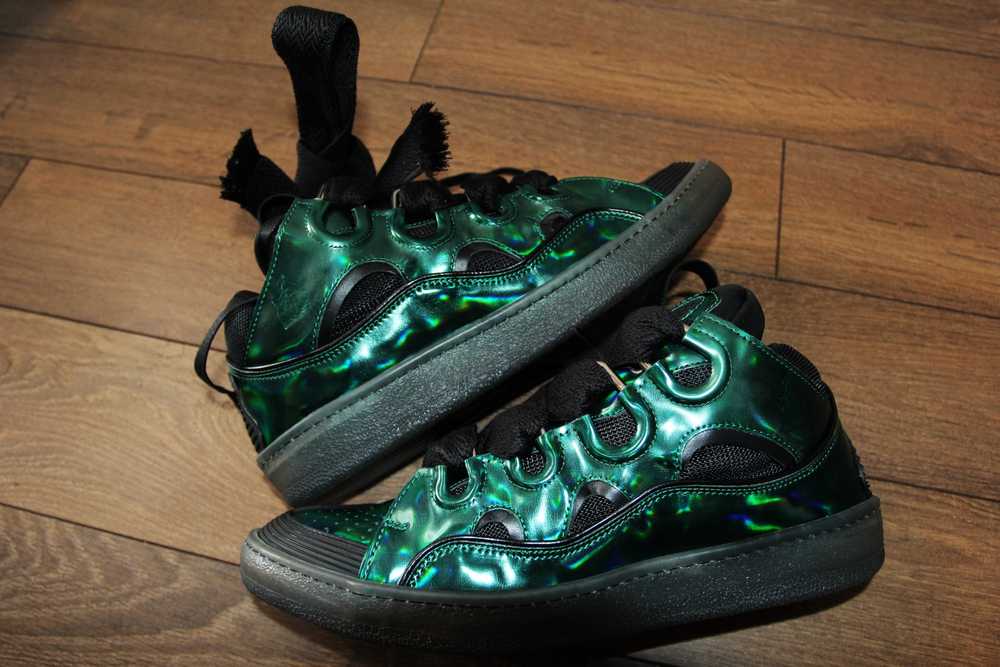 BNWT SS23 LANVIN CURB SNEAKERS GREEN 44 - image 3