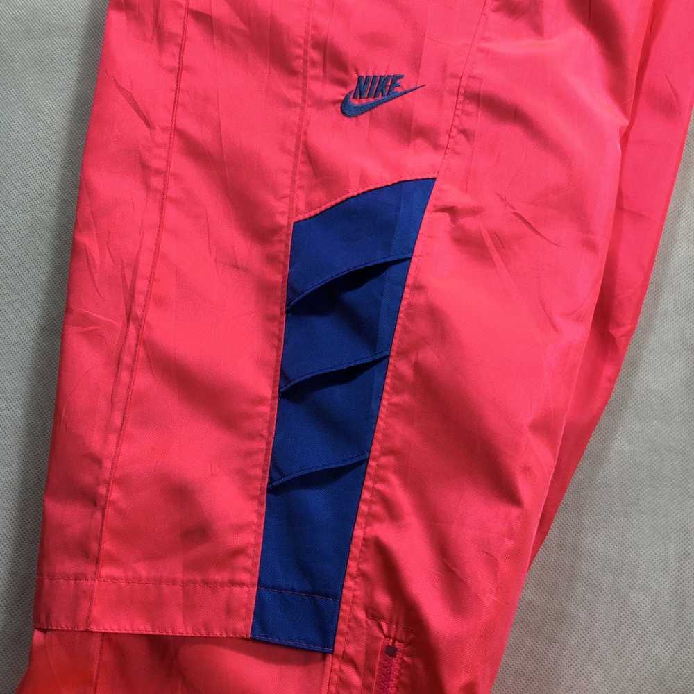 Rare! Vintage Nike Men Neon Pink Swoosh Nylon Tra… - image 10