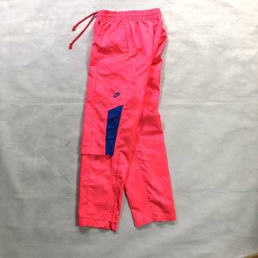 Rare! Vintage Nike Men Neon Pink Swoosh Nylon Tra… - image 1