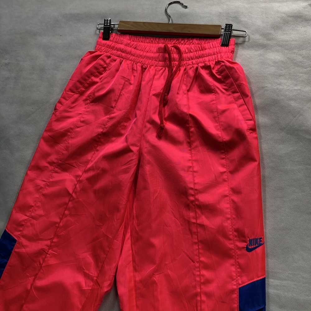 Rare! Vintage Nike Men Neon Pink Swoosh Nylon Tra… - image 6