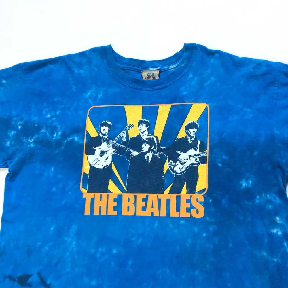 Vintage The Beatles Psychedelic Liquid Blue Tie D… - image 7