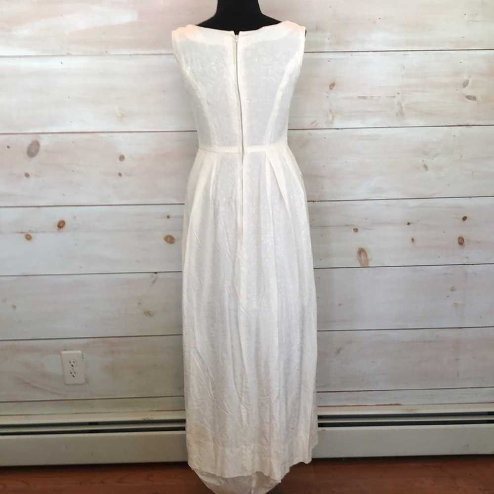 Vintage 1960s white light brocade gown prom weddi… - image 2