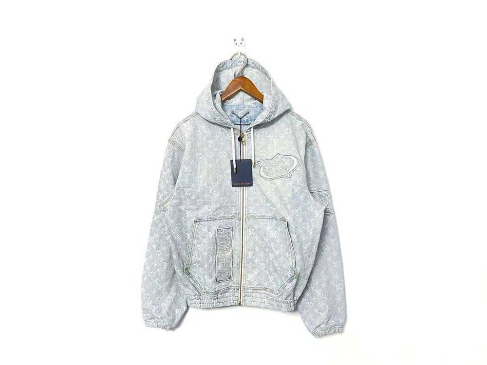 Louis Vuitton Monogram denim zip through hoodie - image 2