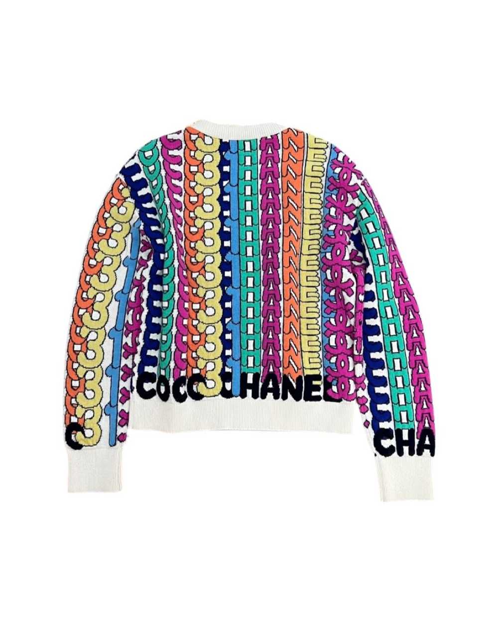CHANEL Rainbow logo cashmere sweater - image 2