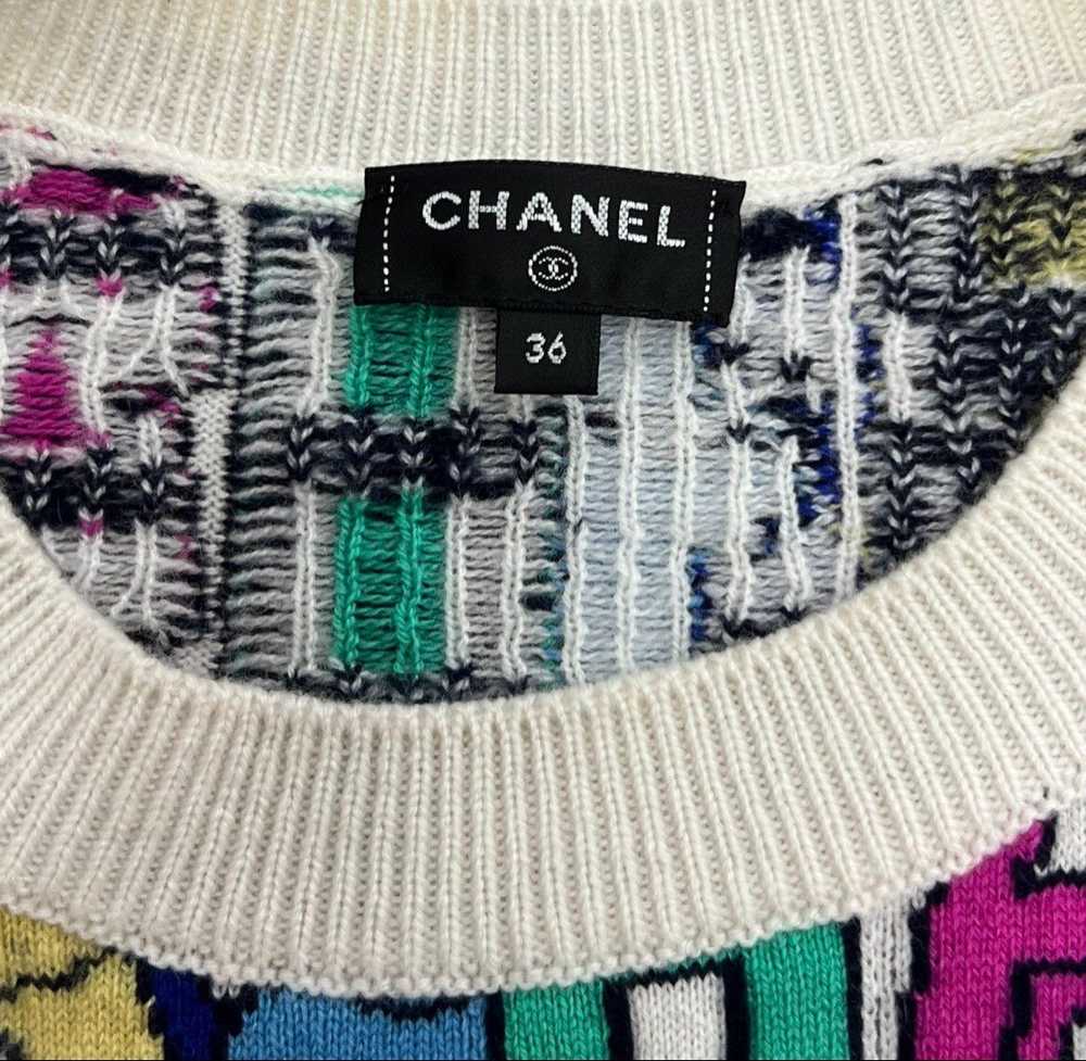 CHANEL Rainbow logo cashmere sweater - image 4