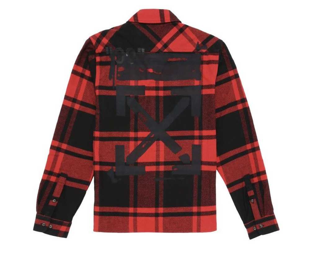 Off-White Diagonal stencil checkered flannel shirt - image 1