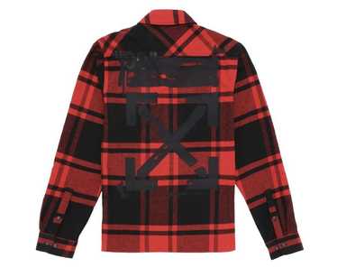 Off-White Diagonal stencil checkered flannel shirt - image 1