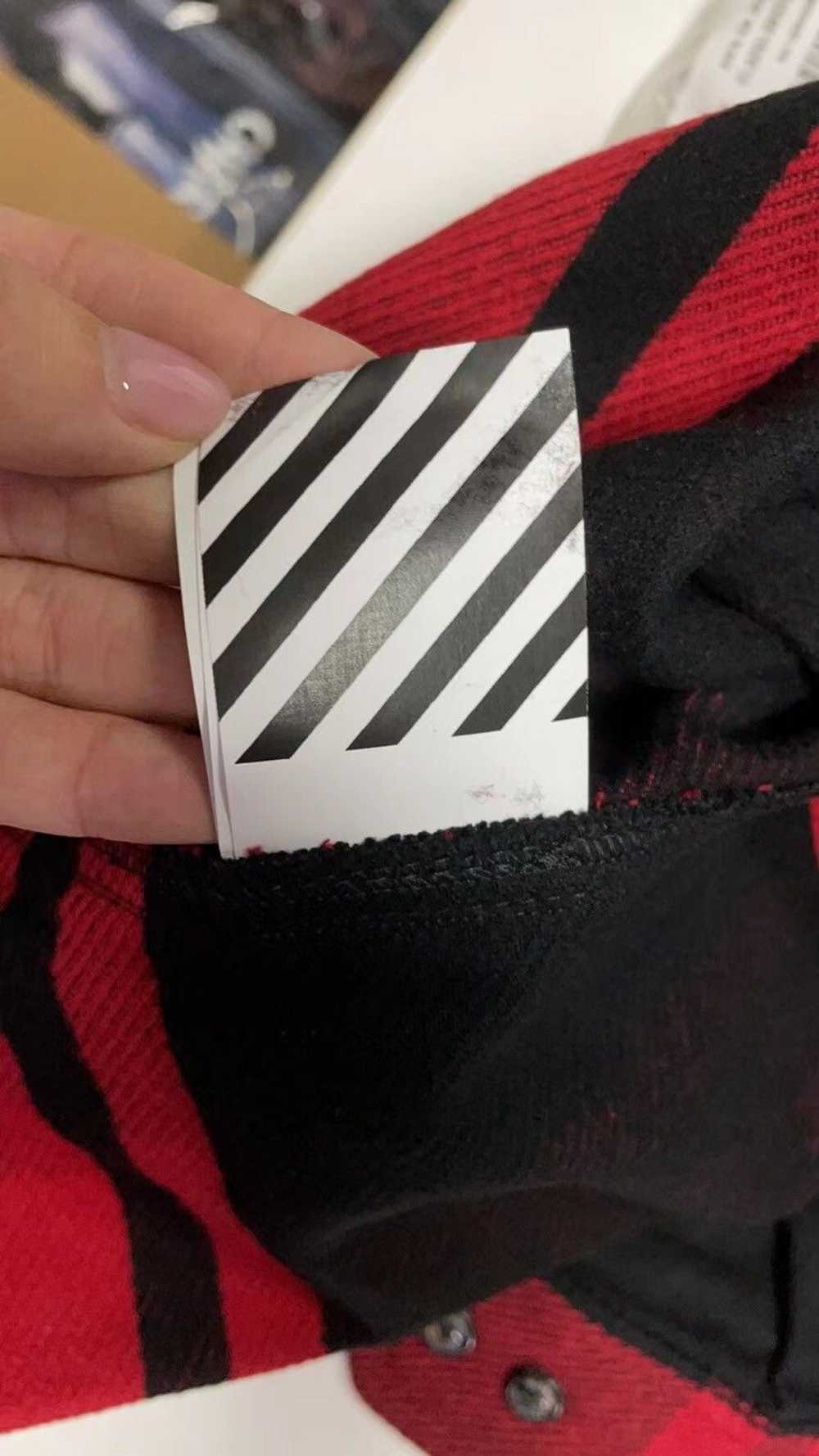 Off-White Diagonal stencil checkered flannel shirt - image 6