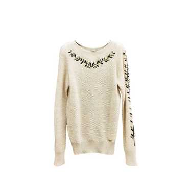 CHANEL Olive branch embroidery Mohair & Silk knit… - image 1