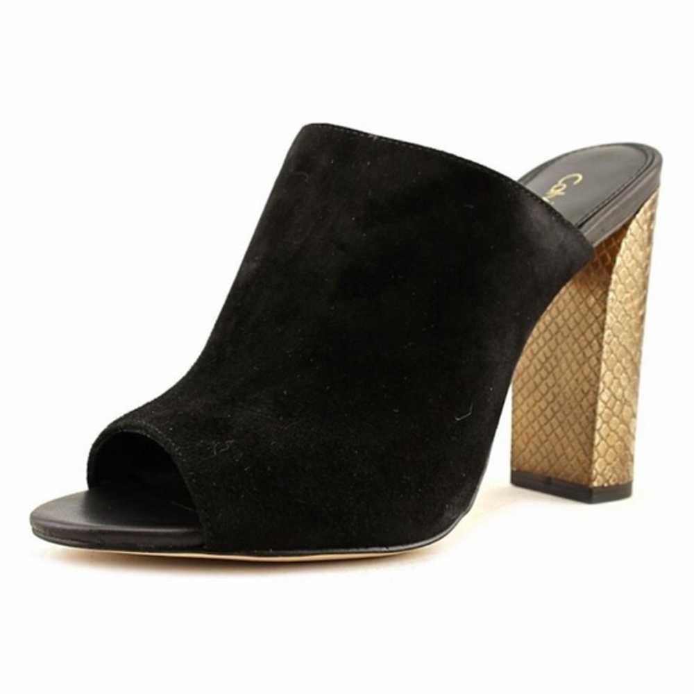 Calvin Klein Janica Suede Peep Toe Mule Sandals - image 7