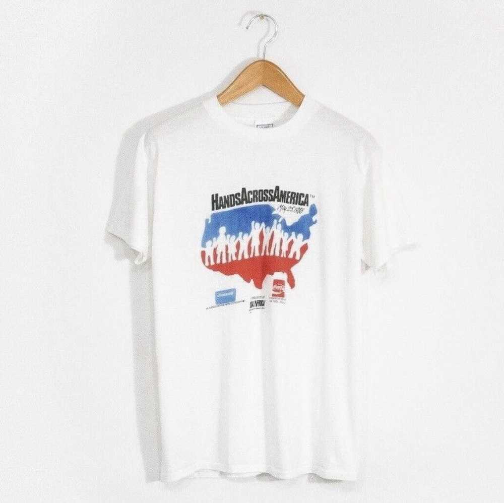 Vintage Vintage 1986 Hands Across America T-Shirt - image 1