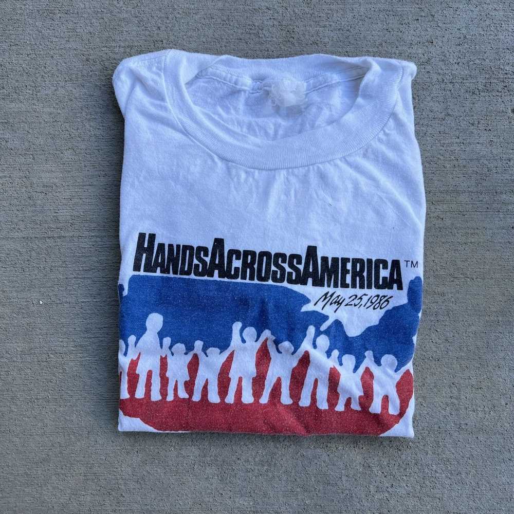 Vintage Vintage 1986 Hands Across America T-Shirt - image 2