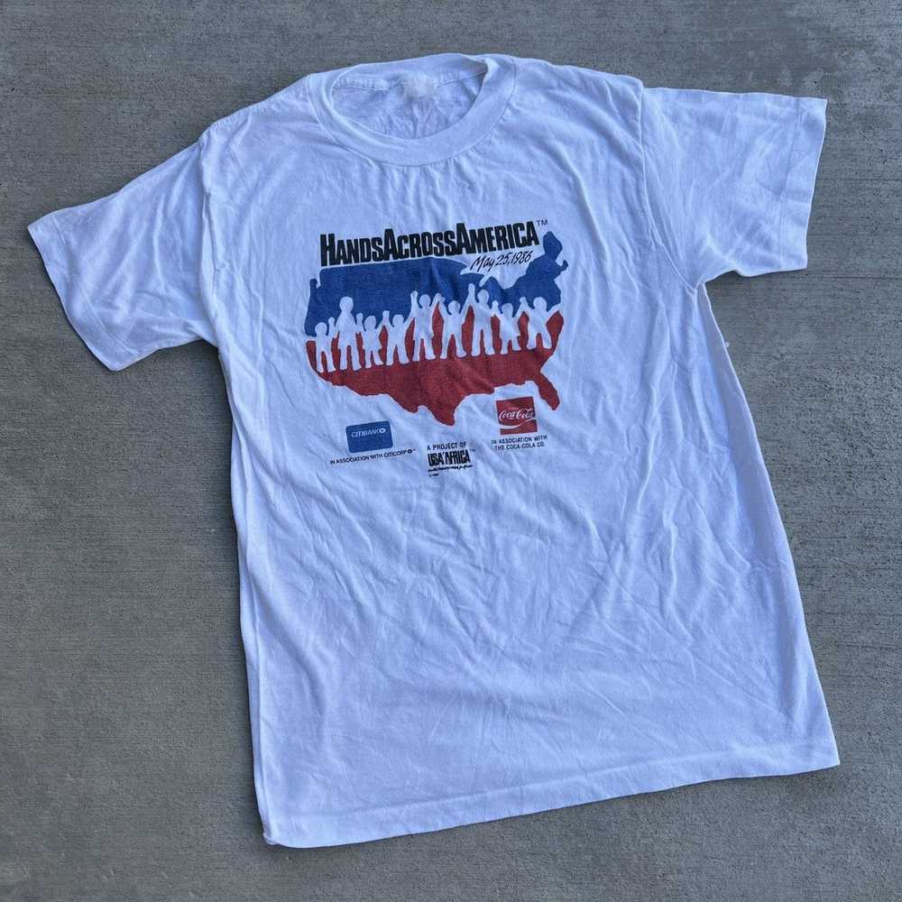 Vintage Vintage 1986 Hands Across America T-Shirt - image 3