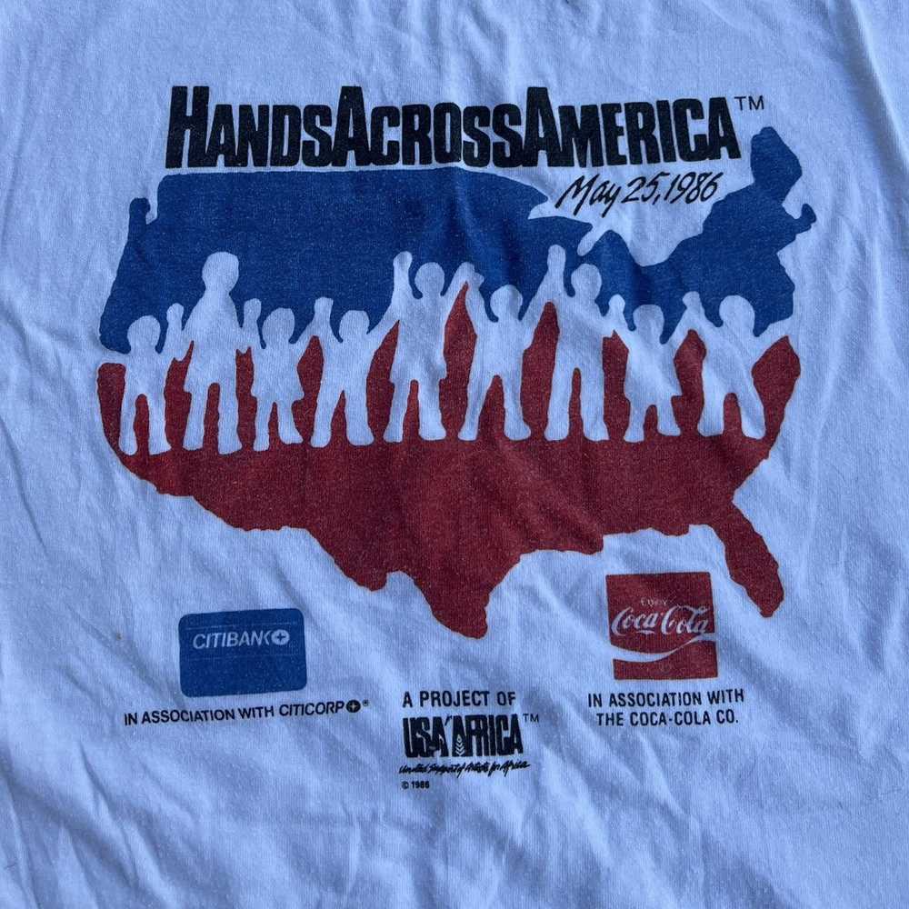 Vintage Vintage 1986 Hands Across America T-Shirt - image 4