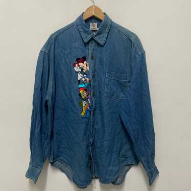 Vintage Too Cute Denim Shirt Disney - image 1