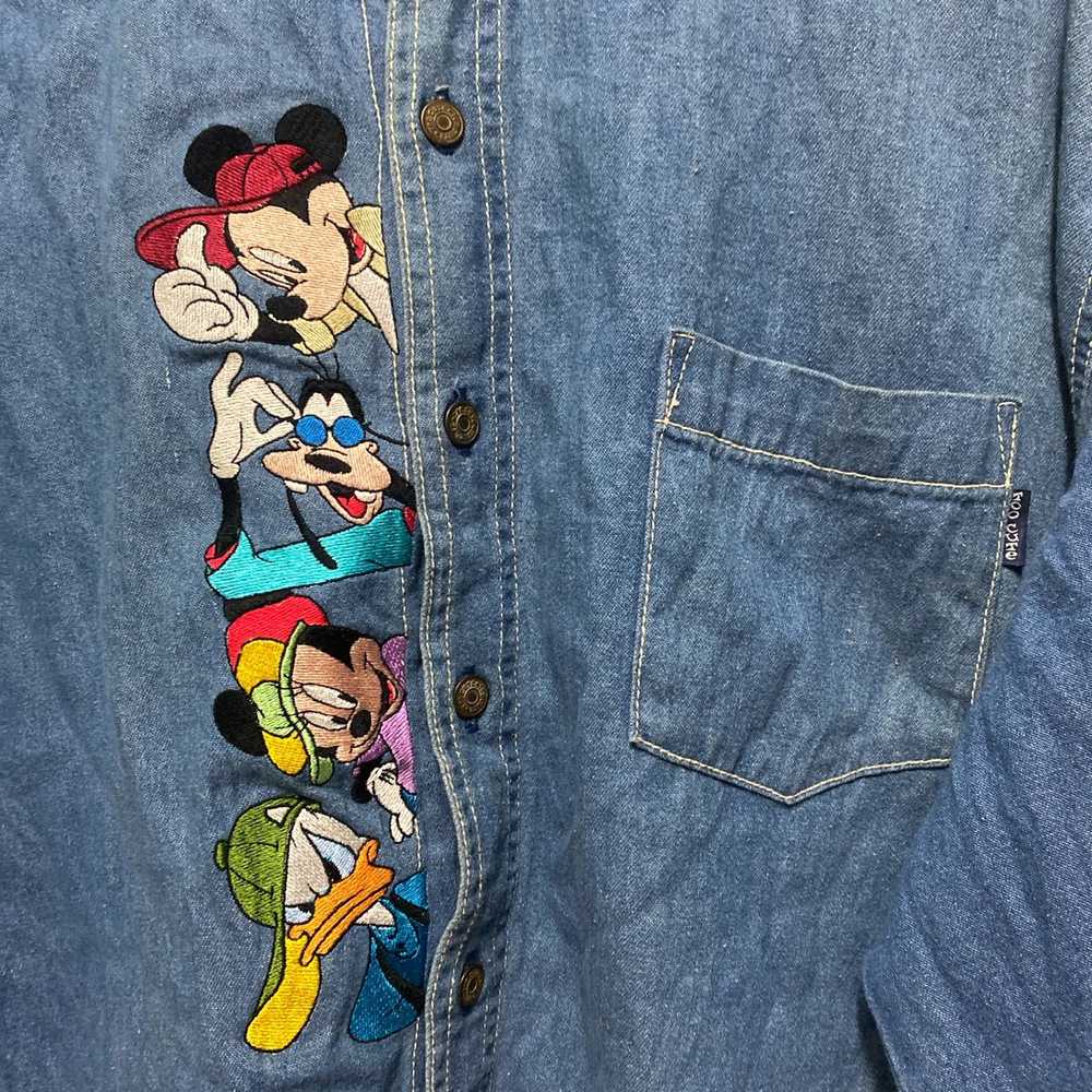 Vintage Too Cute Denim Shirt Disney - image 3