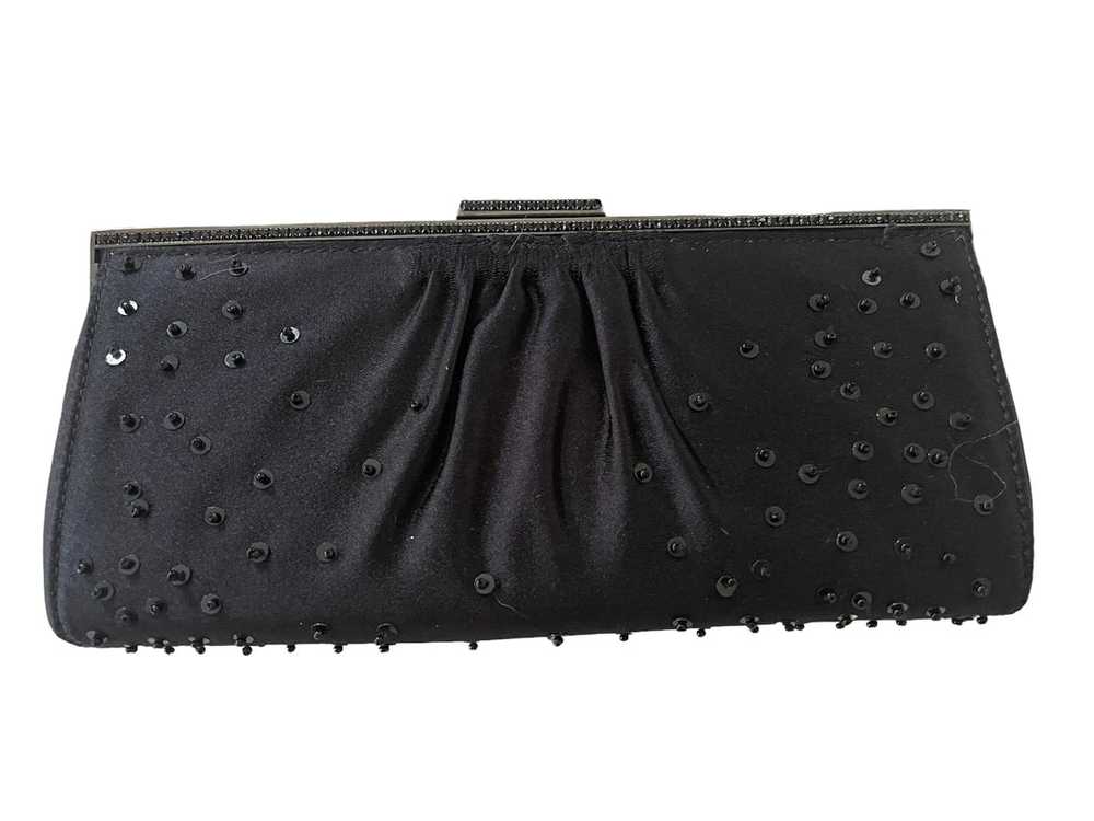 Satin Beaded Clutch - image 1