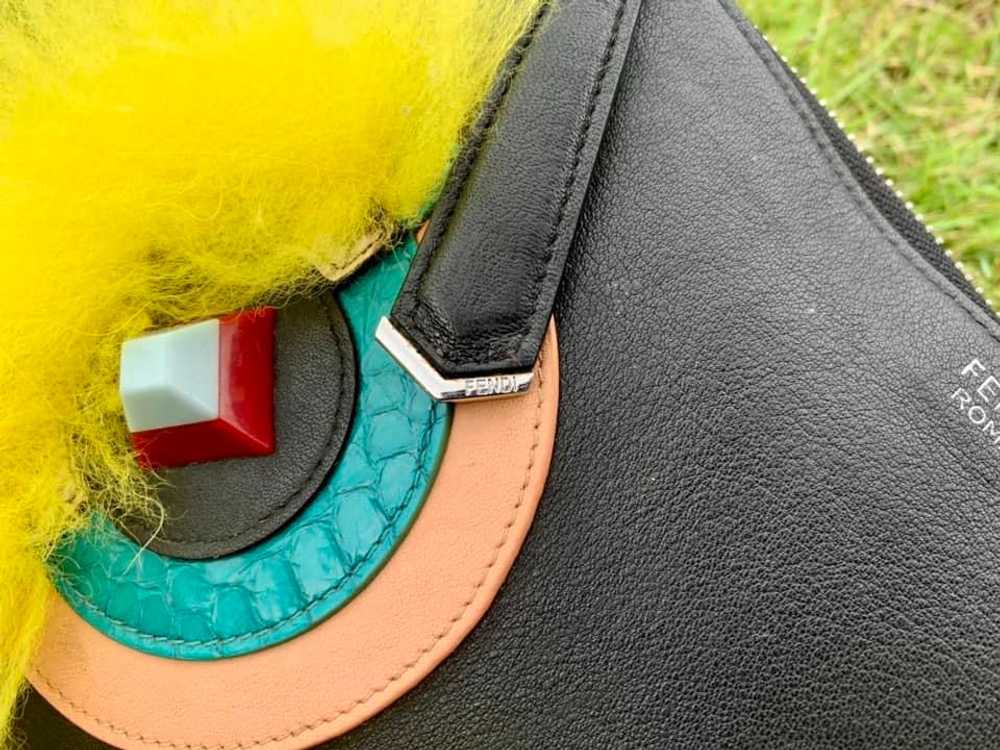 Authentic Fendi Monster Leather Clutch Bag - image 11